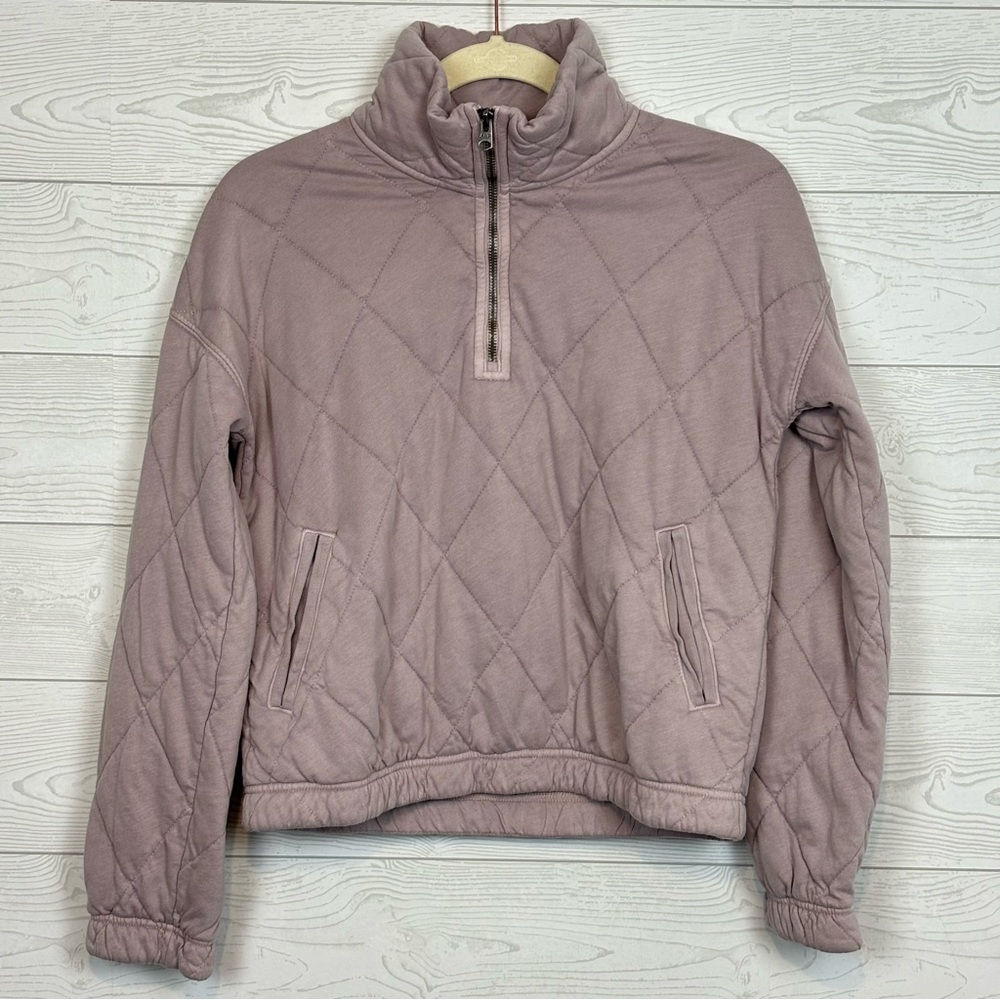 Abercrombie & Fitch Soft Collection Purple Mauve Half Zip Pullover Size Small